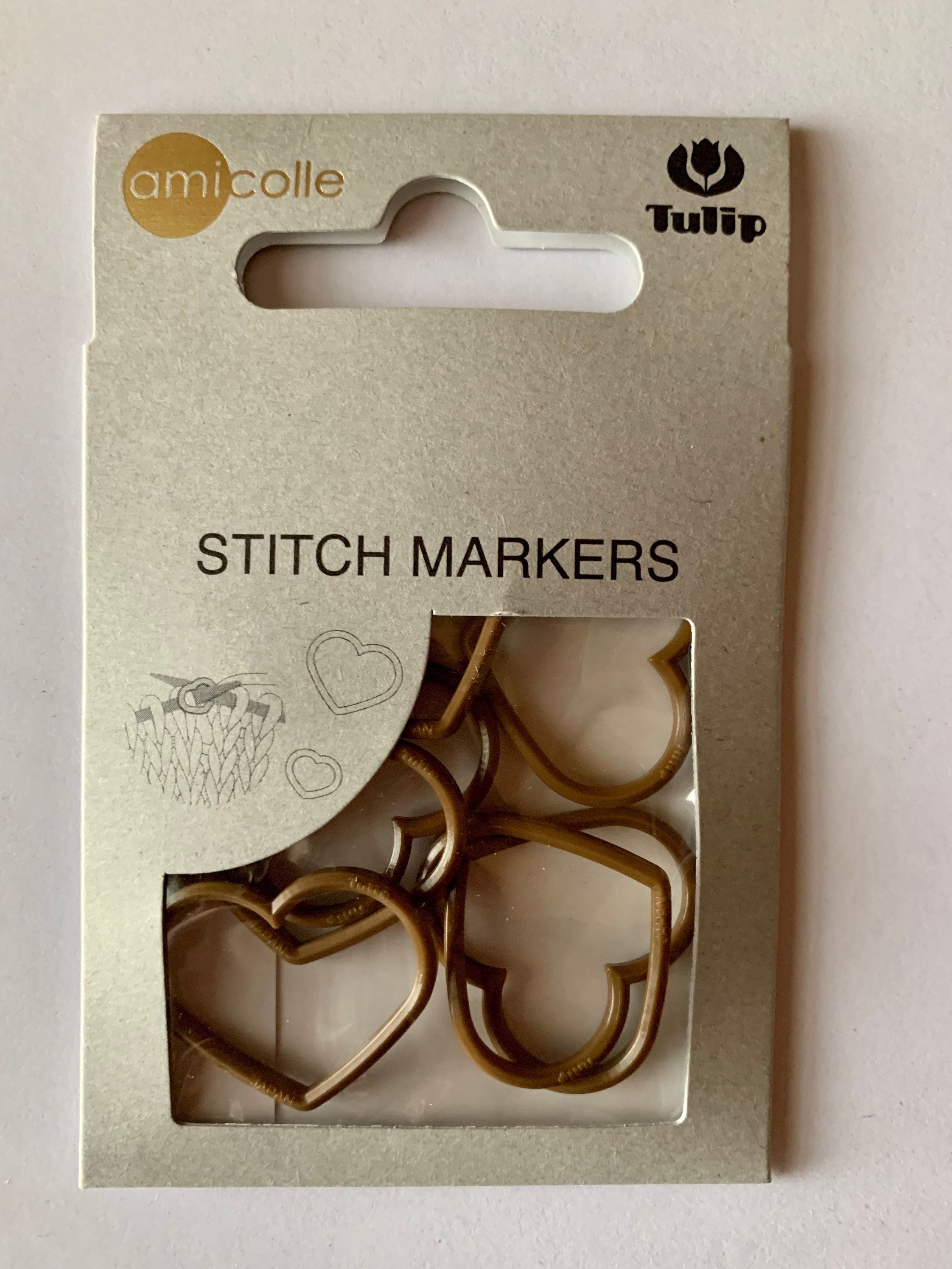 Tulip - Extra Large "Heart" Stitch Markers Amicolle Knitting Accessories