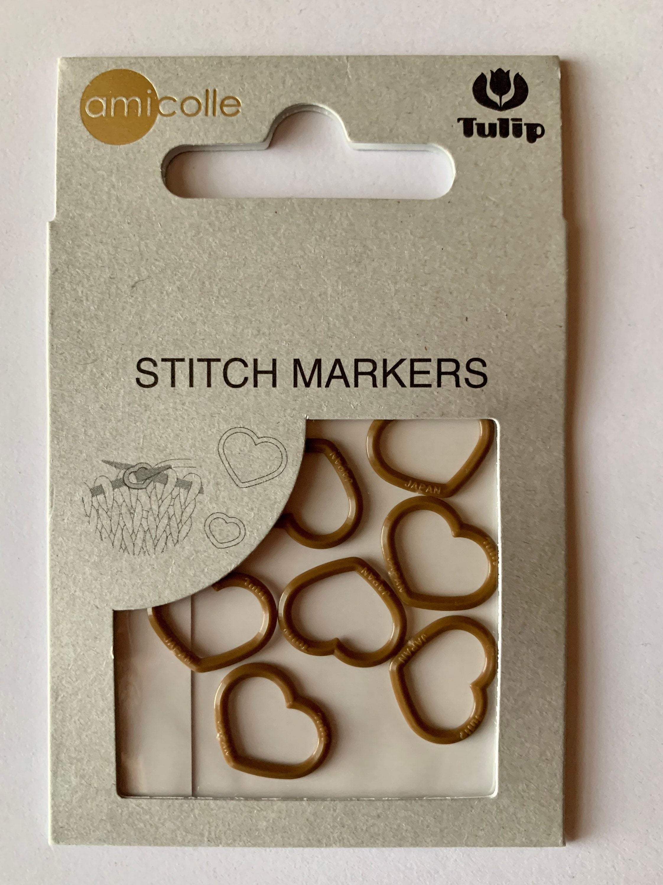 Tulip - Large "Heart" Stitch Markers Amicolle Knitting Accessories
