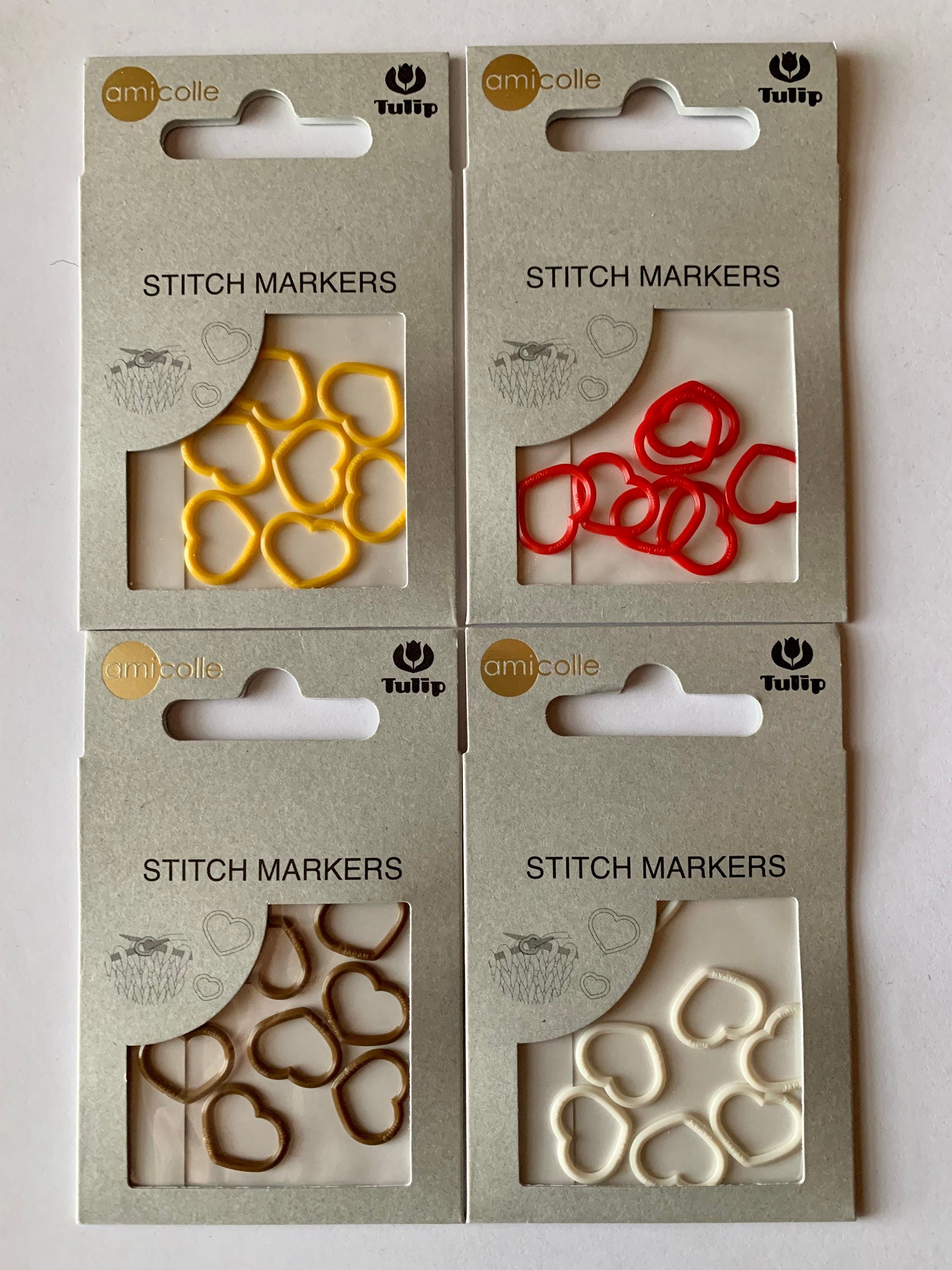 Tulip - Large "Heart" Stitch Markers Amicolle Knitting Accessories