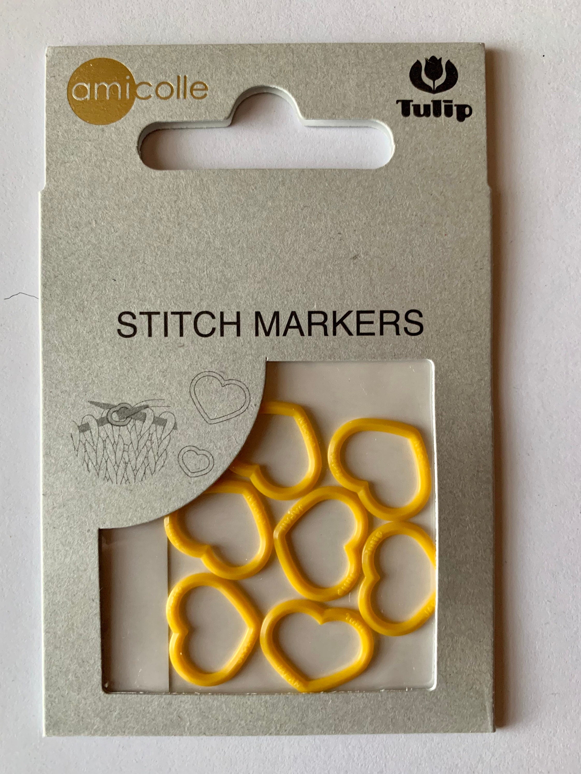 Tulip - Large "Heart" Stitch Markers Amicolle Knitting Accessories