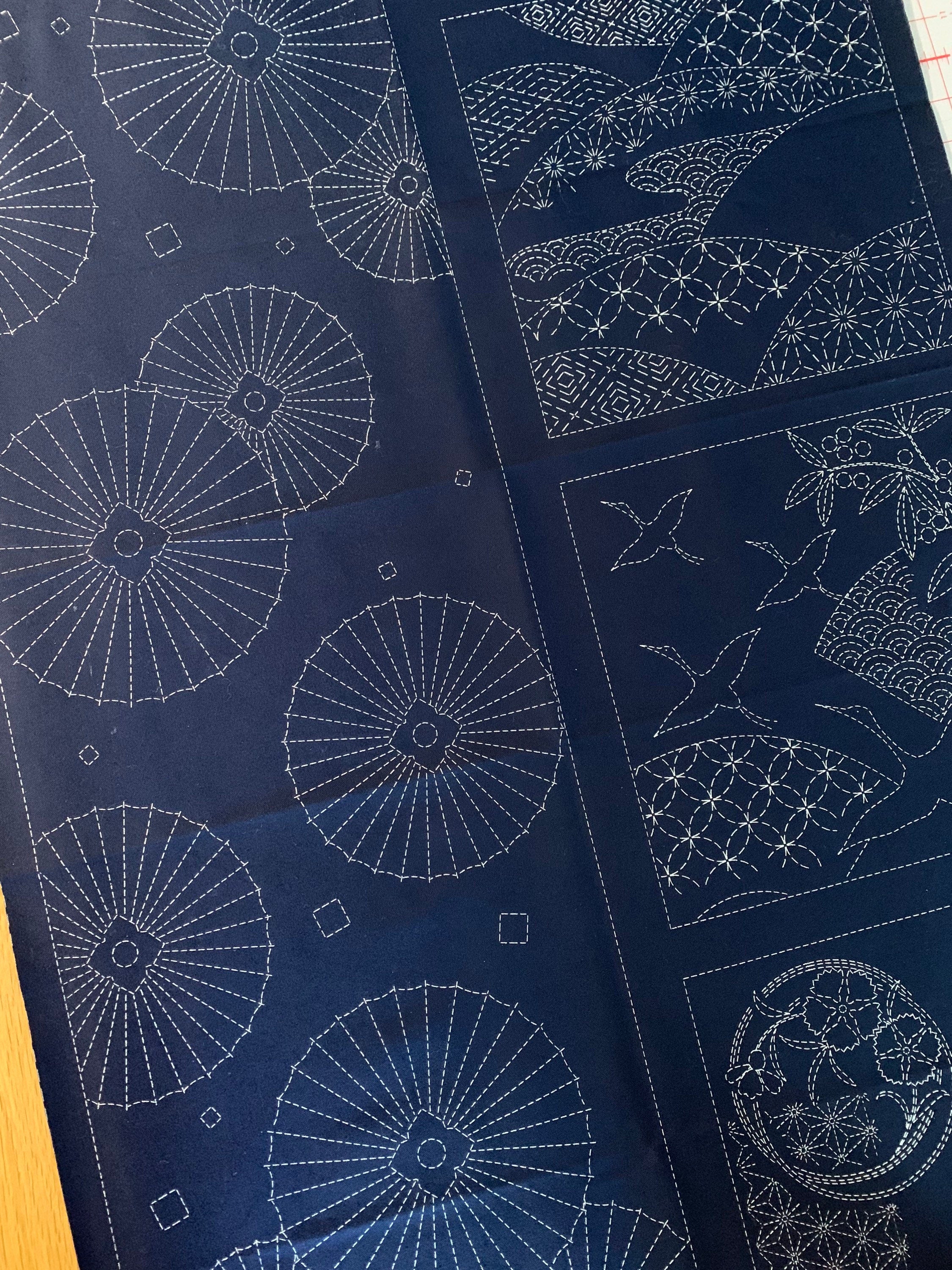 Orimono Imports - Parasol Season Sashiko Washout Fabric Panel