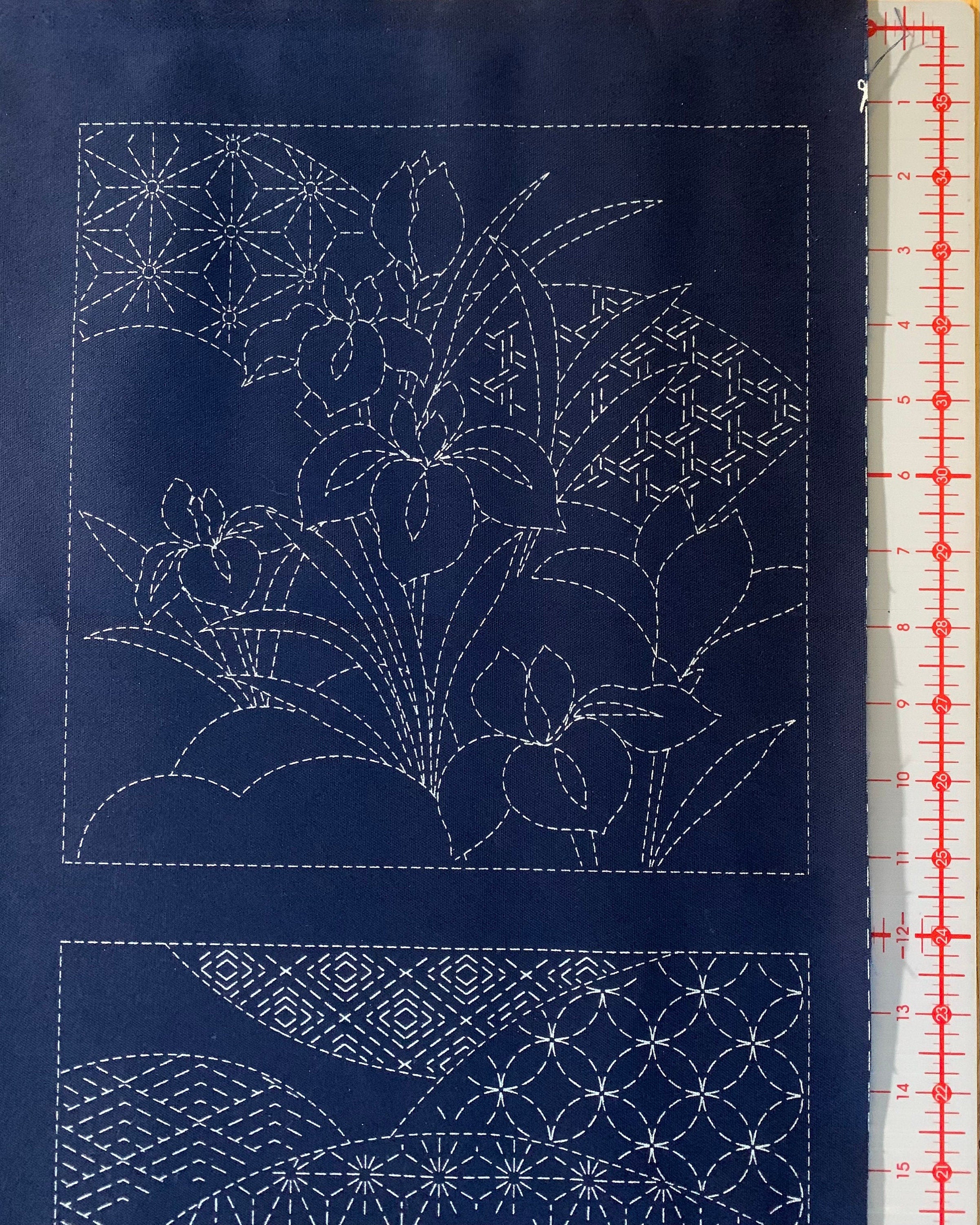 Orimono Imports - Parasol Season Sashiko Washout Fabric Panel