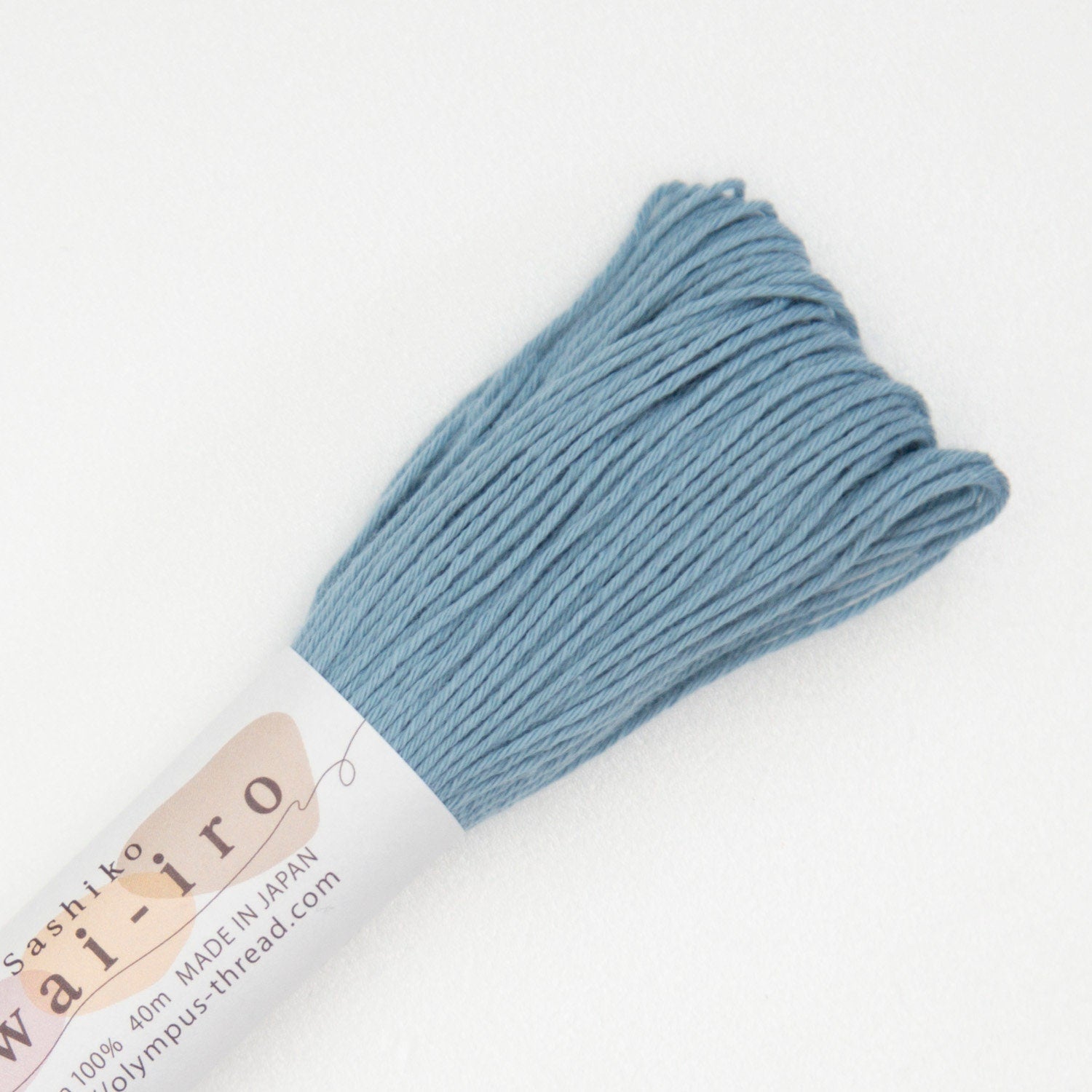 Olympus - Cotton Sashiko Thread 40m Skein - "Awai-Iro" Color #A9 Smoky Blue