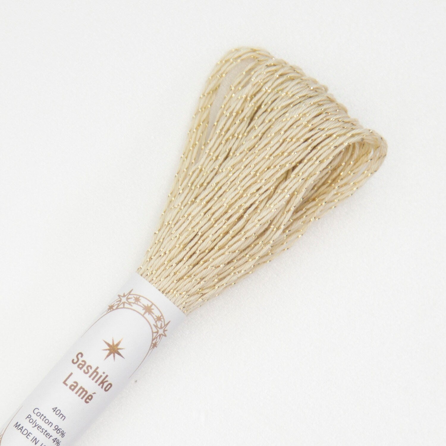 Olympus - Sashiko Lamé Metallic Thread 40m Skein - Off-White