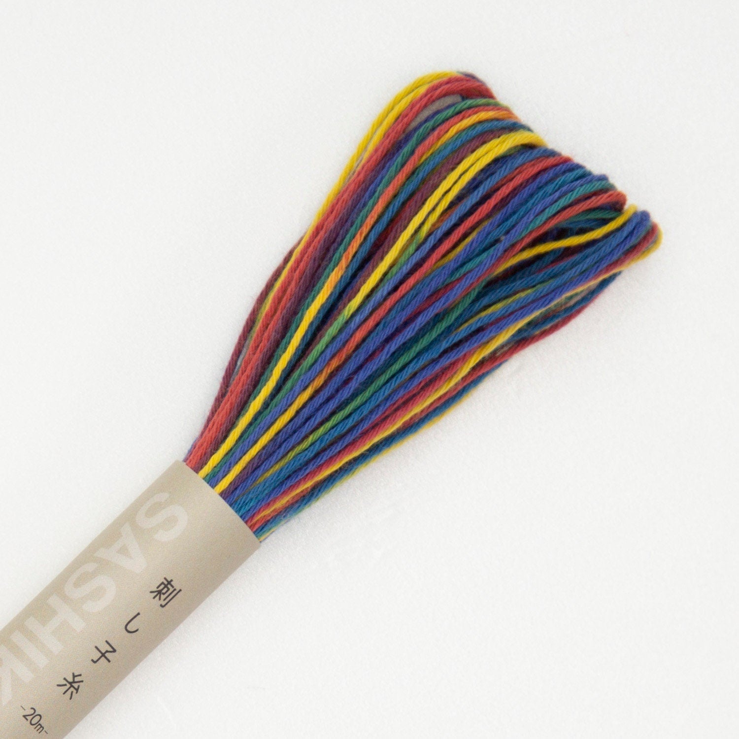 Olympus - Cotton Sashiko Thread 20m Skein - Color #74 Variegated Rainbow