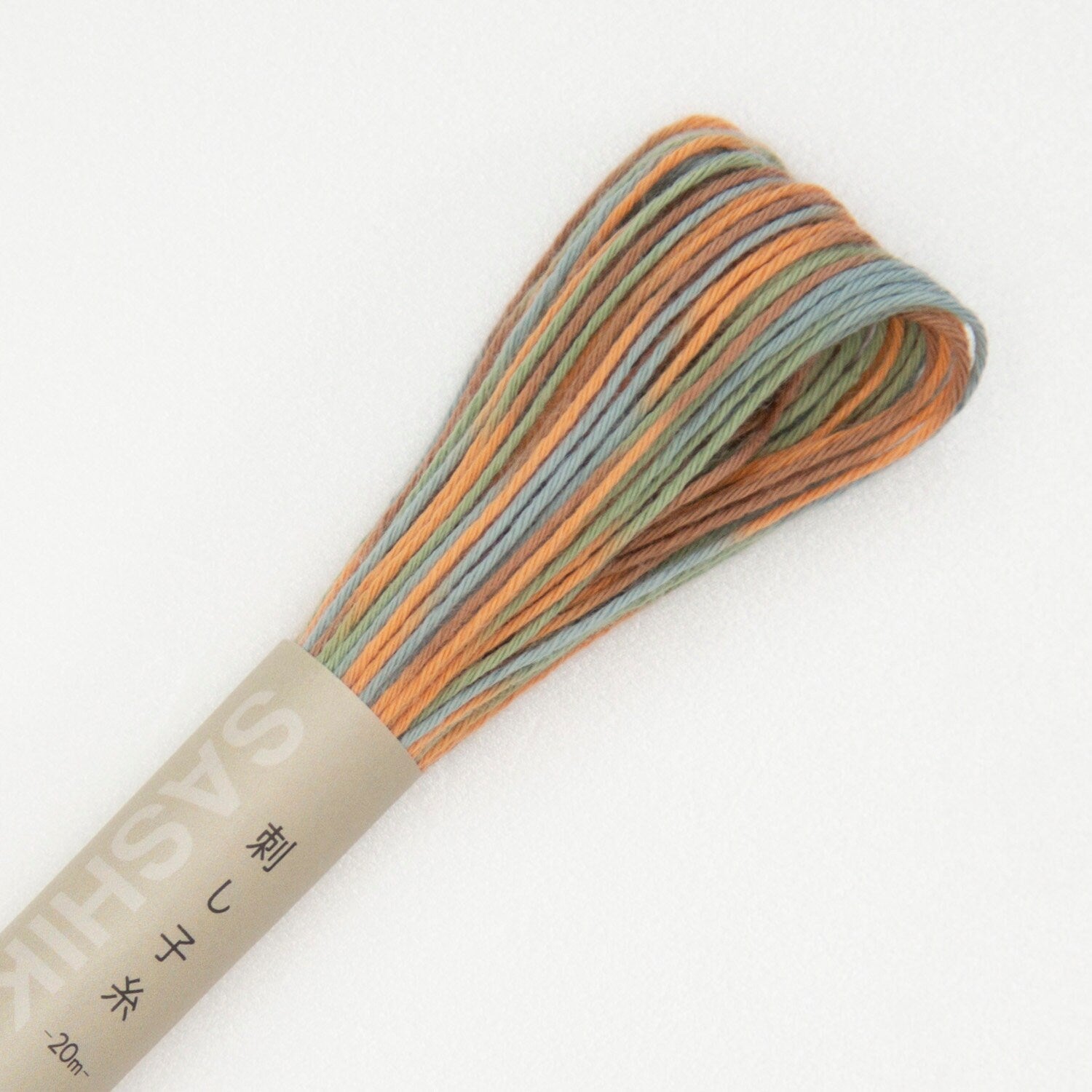 Olympus - Cotton Sashiko Thread 20m Skein - Color #91 Variegated Grunge Pastel
