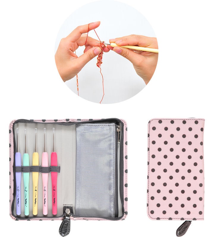 Tulip - "Sucre" Steel Beading Crochet Hook with Cushion Grip Assorted Sizes