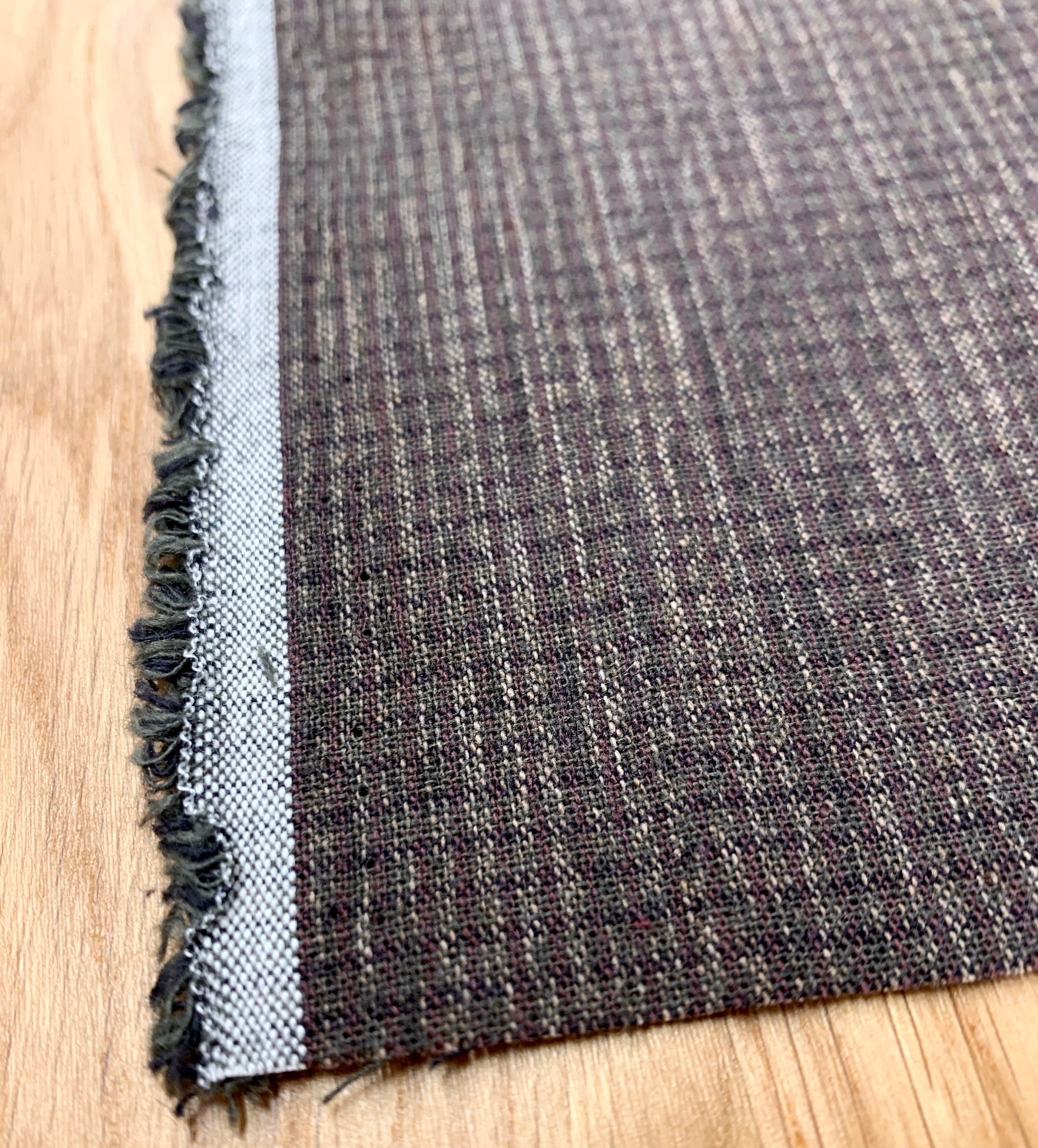 Japanese yarn dyed cotton fabric AY100L-M3 dark brown shade 3