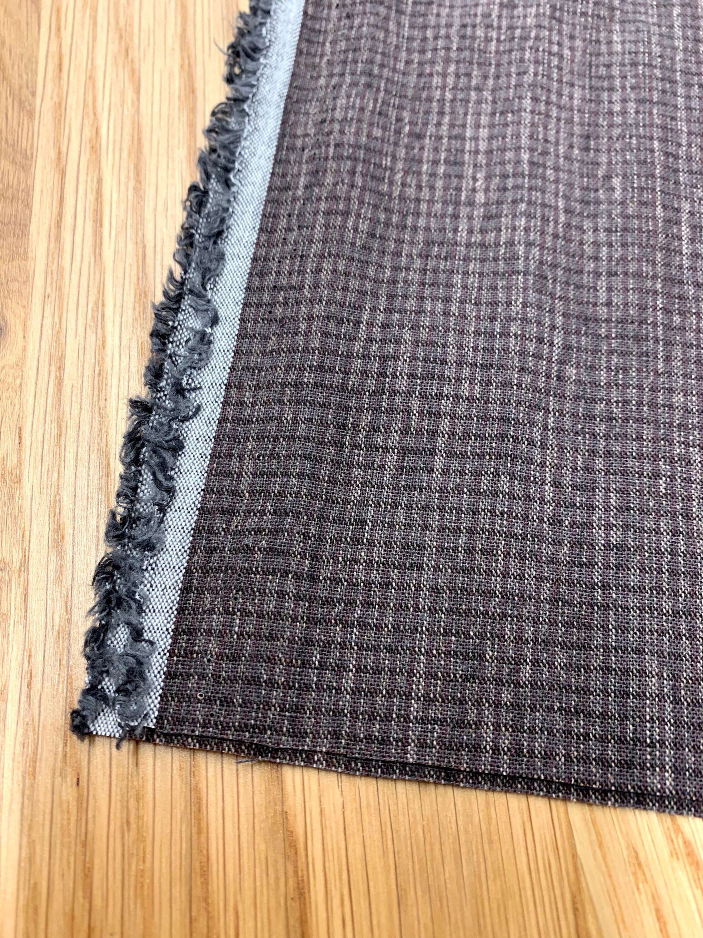 Japanese yarn dyed cotton fabric AY100L-M4 dark brown shade 4