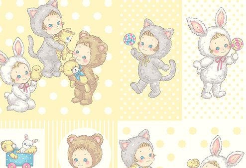 QuiltGate - PRE-CUT Puni Puni Candy Cotton Fabric - Pale Yellow