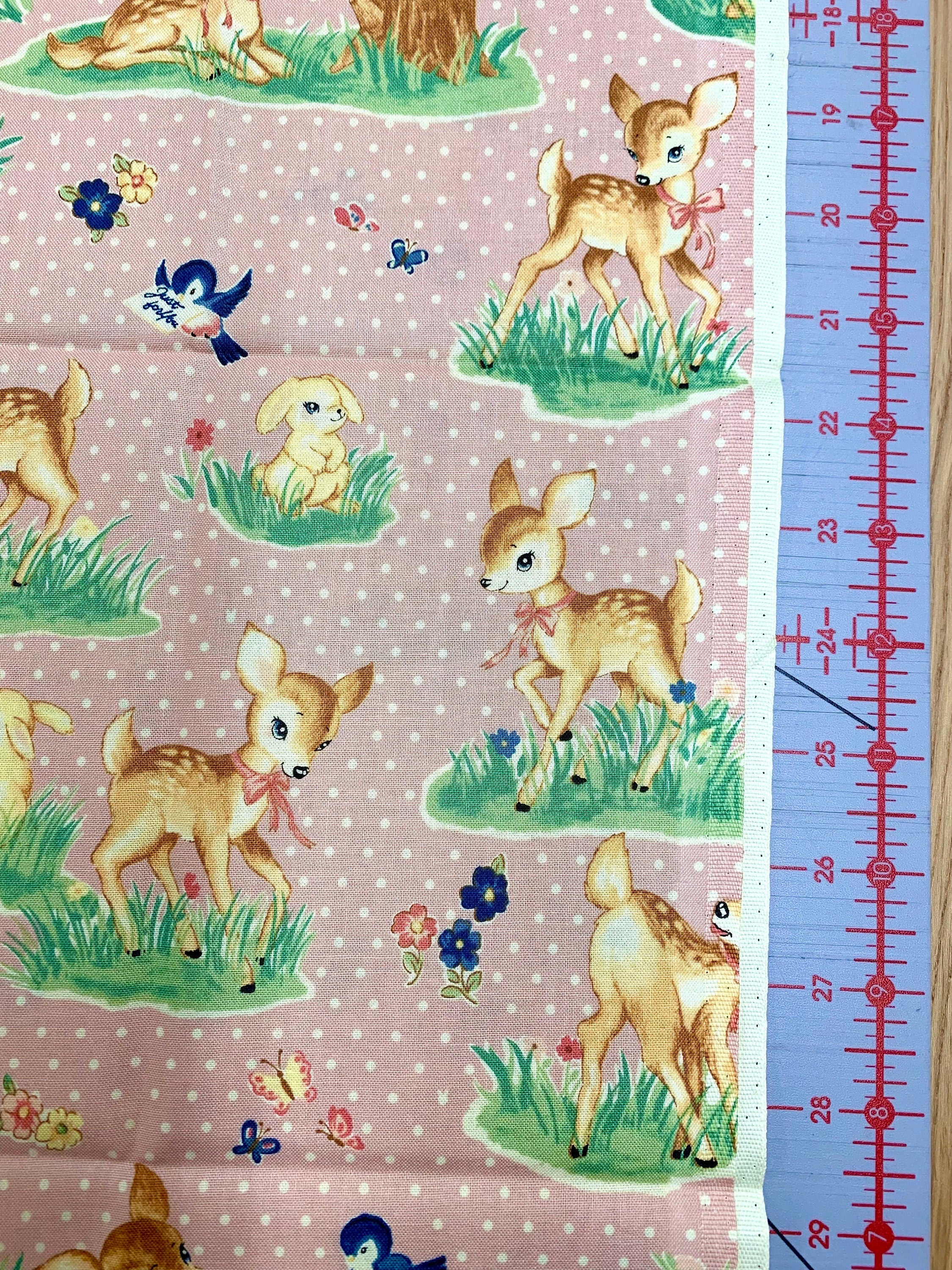 Cosmo - PRE-CUT Un/Nö Delightful Deer Cotton Fabric - Pink
