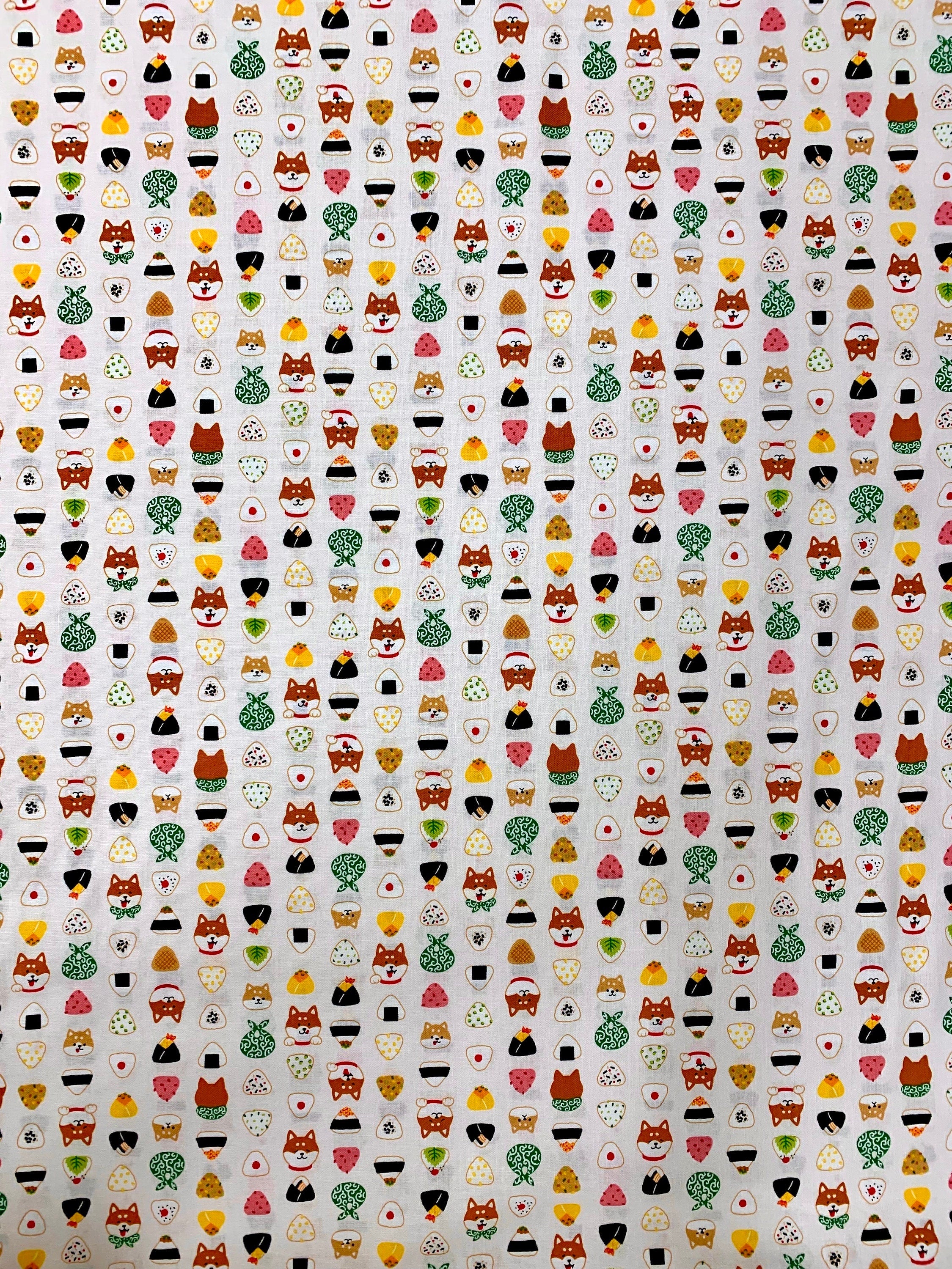 Shiba Onigiri Cosmo Japanese cotton fabric AP35404-1A cream