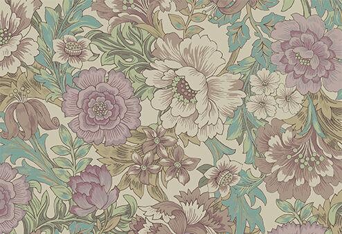 QuiltGate - PRE-CUT Gentle Flowers Dried Flowers Cotton Fabric
