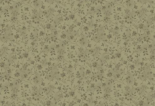 QuiltGate - PRE-CUT Gentle Flowers Dried Flowers Cotton Fabric