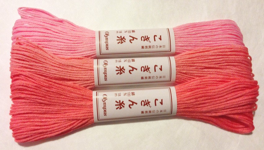 Olympus - Cotton Kogin Thread 18m Skein - #144 Coral Pink