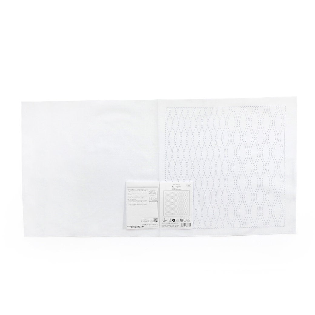 Olympus - Nagomi Collection "Tatewaku" Cotton Sashiko Sampler Cloth - White