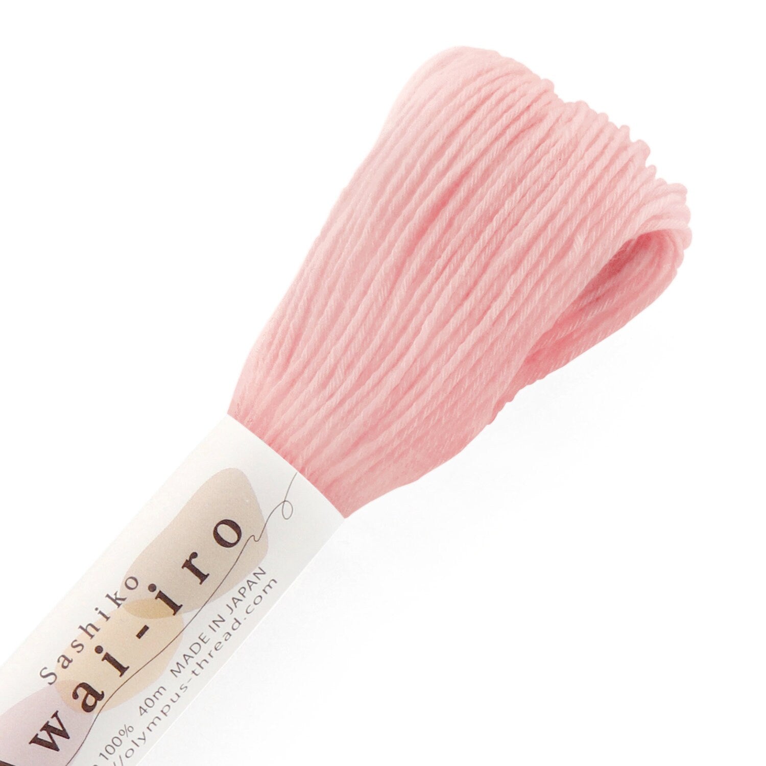 Olympus - Cotton Sashiko Thread 40m Skein - "Awai-Iro" Color #A11 Shell Pink