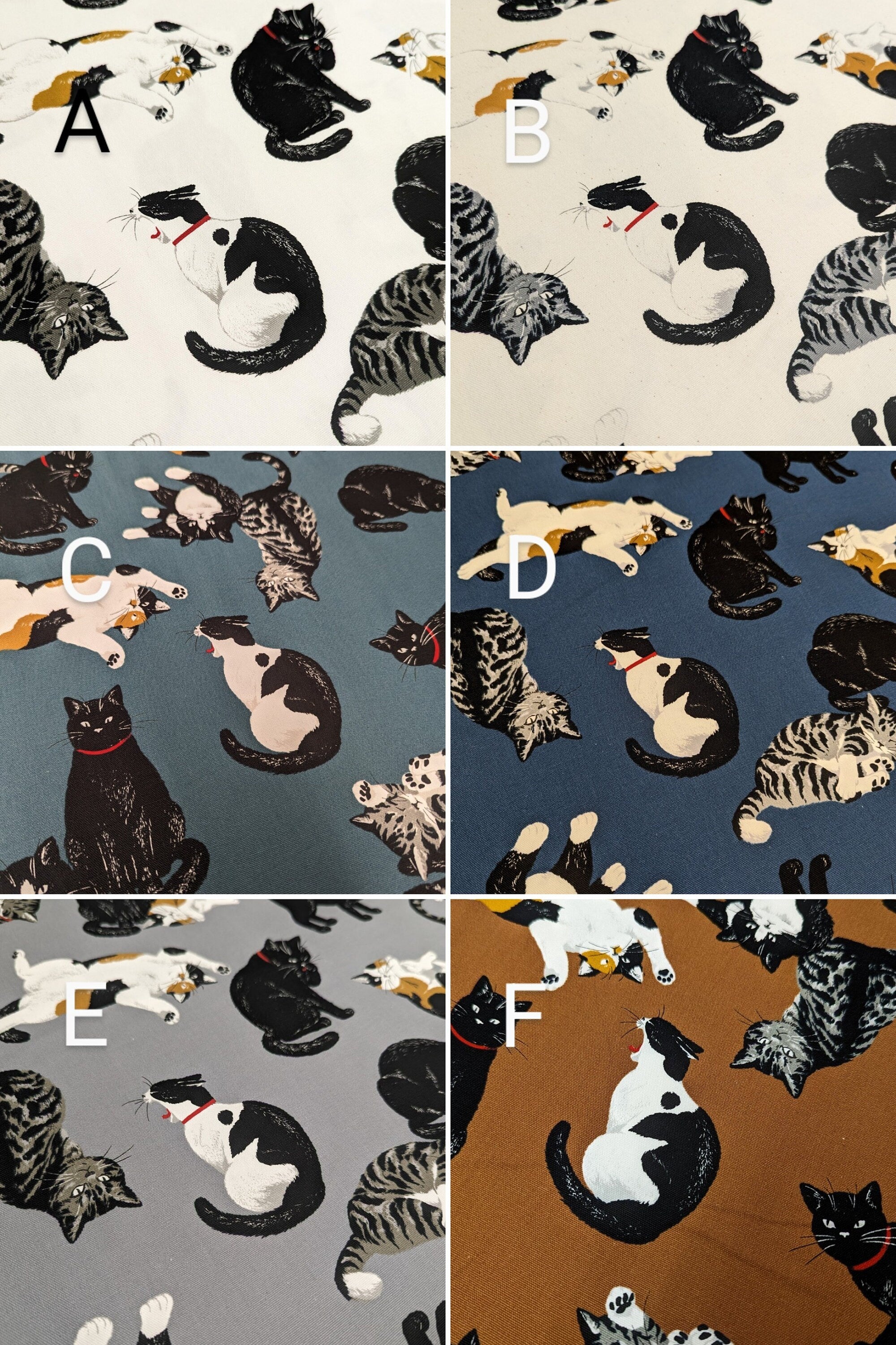 Cat Scatter Cosmo Japanese cotton fabric AP35406-2 E gray