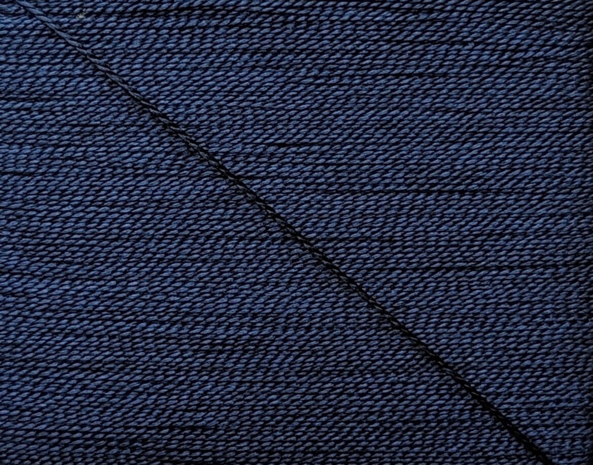 Kinkame - Silk Hand Sewing Thread 80m Card - Color #133 Annapolis Blue