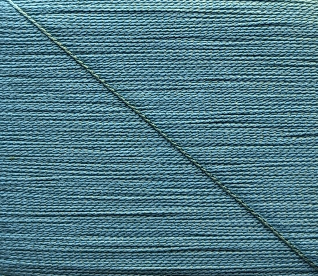 Kinkame - Silk Hand Sewing Thread 80m Card - Color #156 Vanity Blue