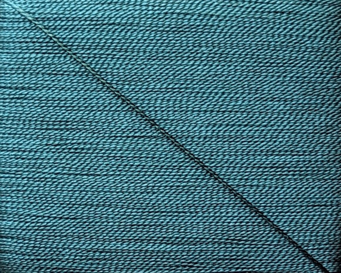 Kinkame - Silk Hand Sewing Thread 80m Card - Color #102 Dark Turquoise