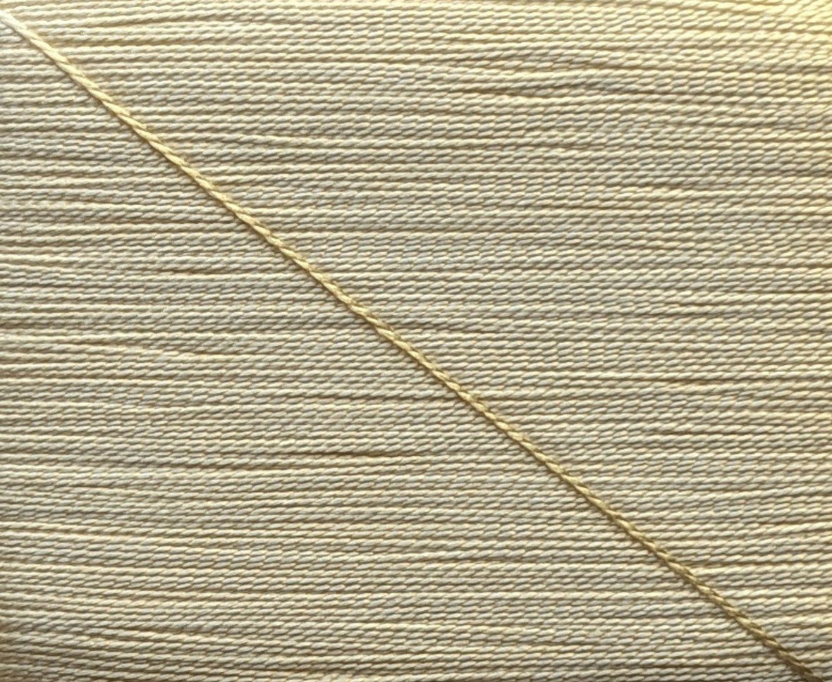 Kinkame - Silk Hand Sewing Thread 80m Card - Color #143 White Amber