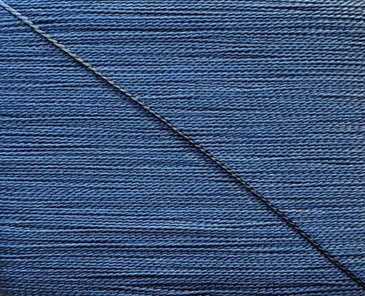 Kinkame - Silk Hand Sewing Thread 80m Card - Color #144 Silver Blueberry