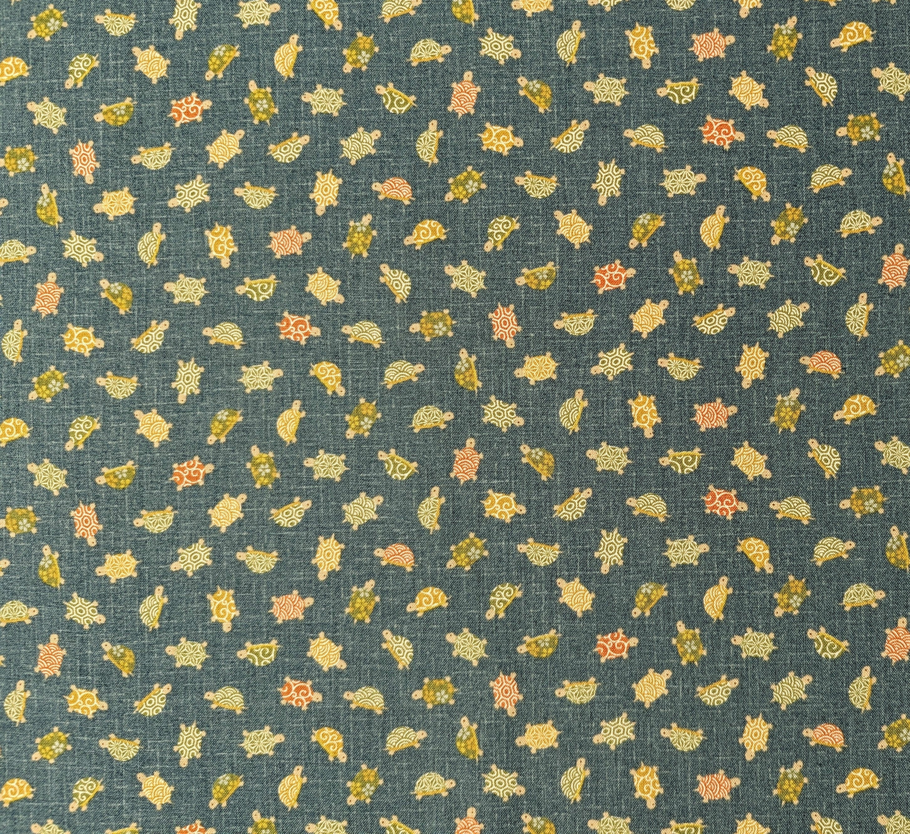 Sevenberry Patterned Turtles Japanese cotton fabric 88234-3-2 teal