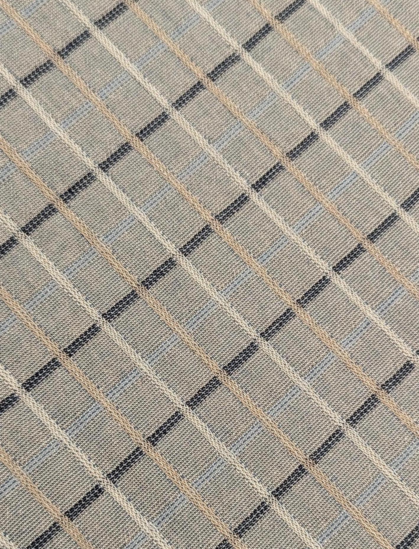 Japanese yarn dyed plaid grid cotton fabric 4547-357 gray