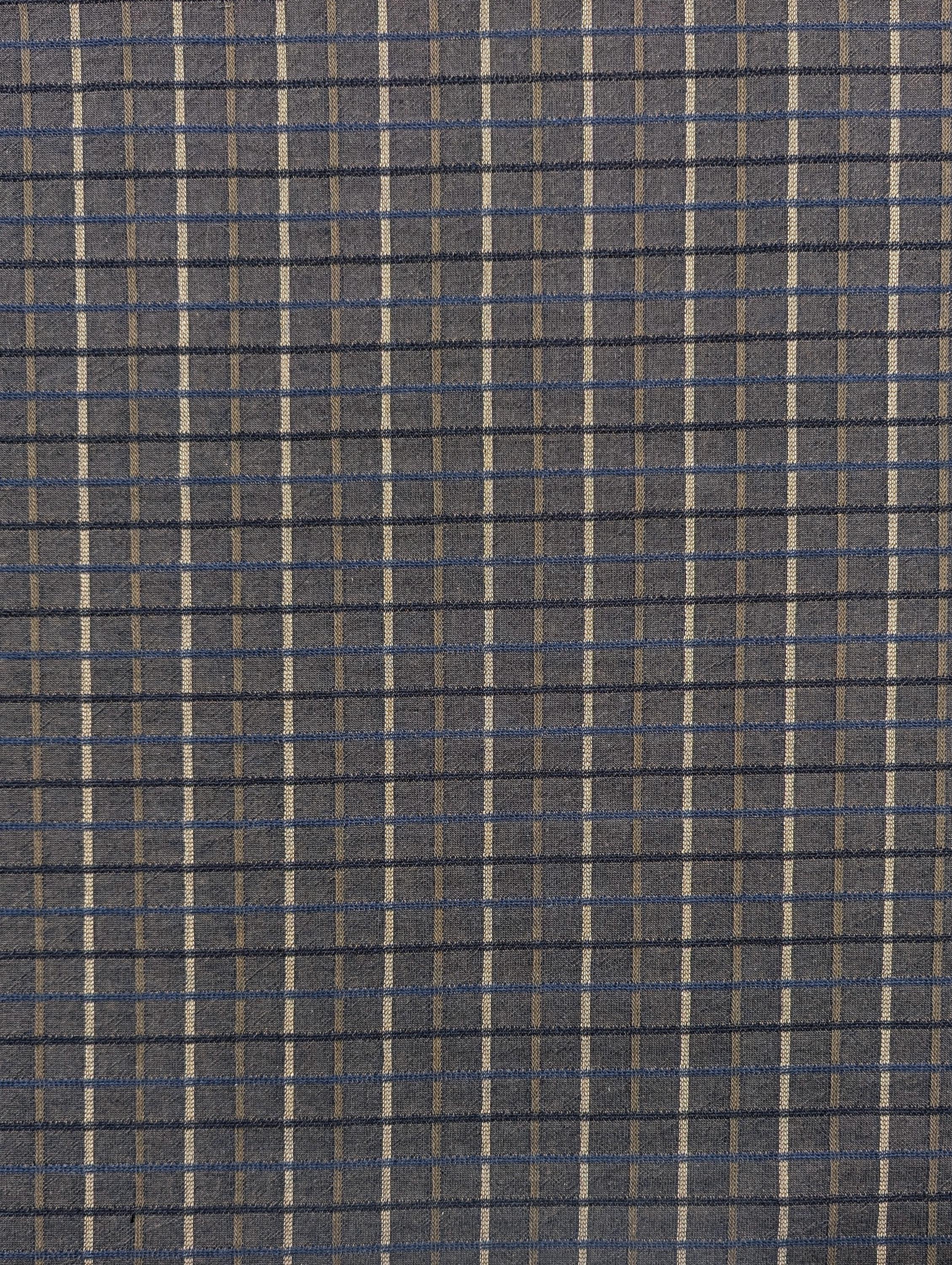 Japanese yarn dyed plaid grid cotton fabric 4547-344 blue