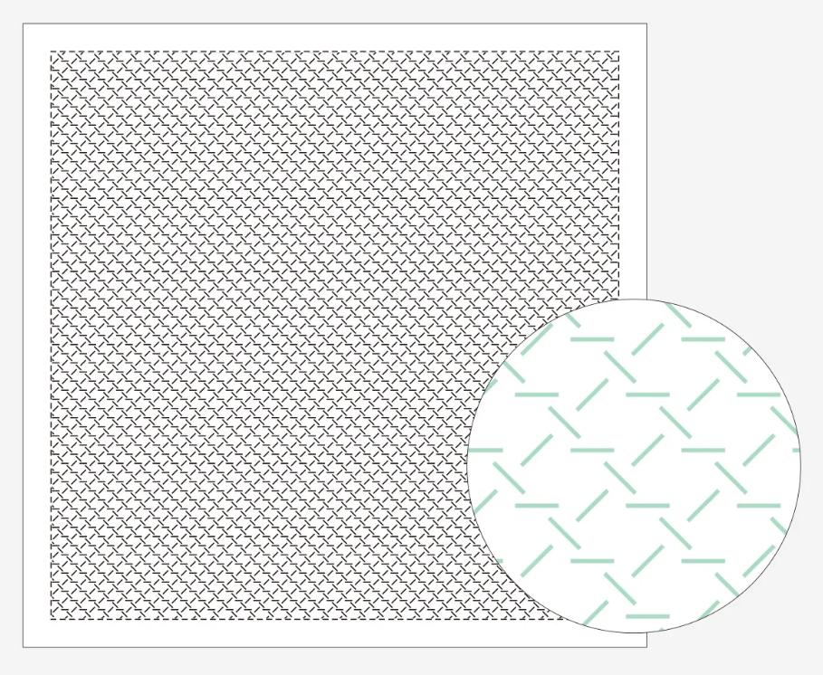 Daruma Woven Bamboo Sashiko Fukin Japanese cotton sashiko sampler cloth 8430-1104 white