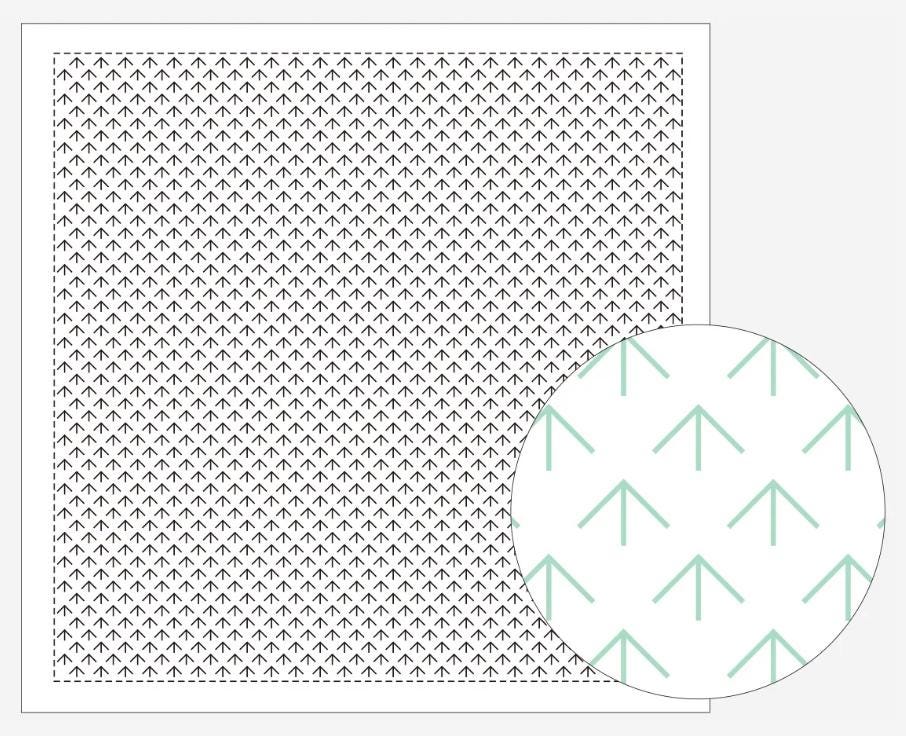 Daruma - Bamboo Grass Cotton Sashiko Fukin Sampler Cloth - White