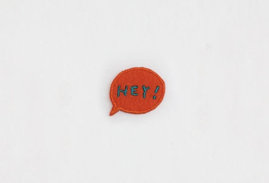 Daruma - Embroidered Sticker - #101 HEY!