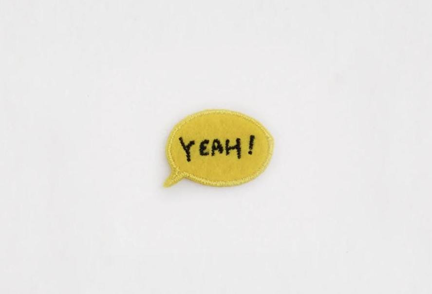 Daruma - Embroidered Sticker - #103 Yeah!