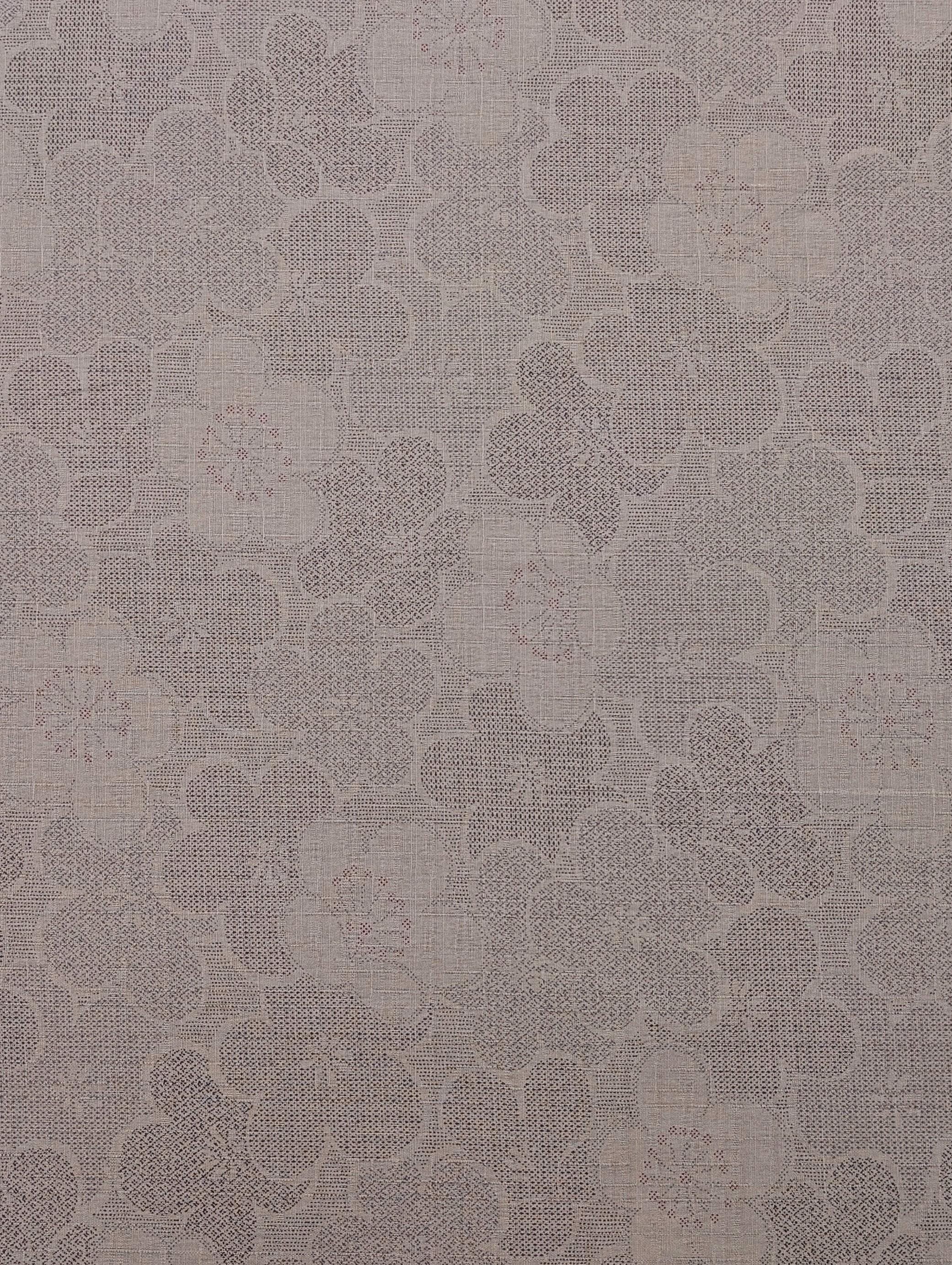 Rustic Plum Blossoms Senyo Japanese cotton dobby fabric SK-7500-1E gray purple