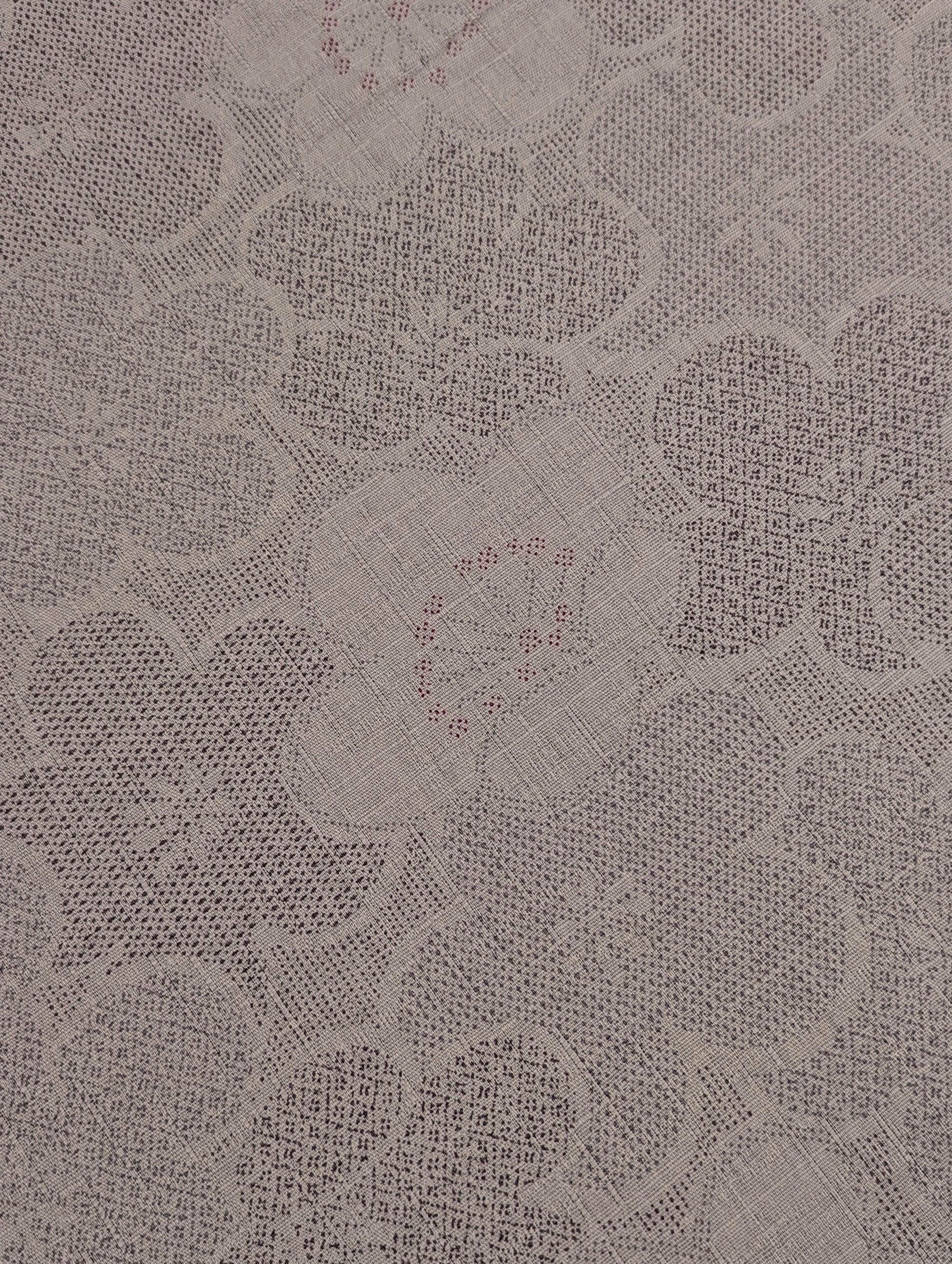 Rustic Plum Blossoms Senyo Japanese cotton dobby fabric SK-7500-1E gray purple