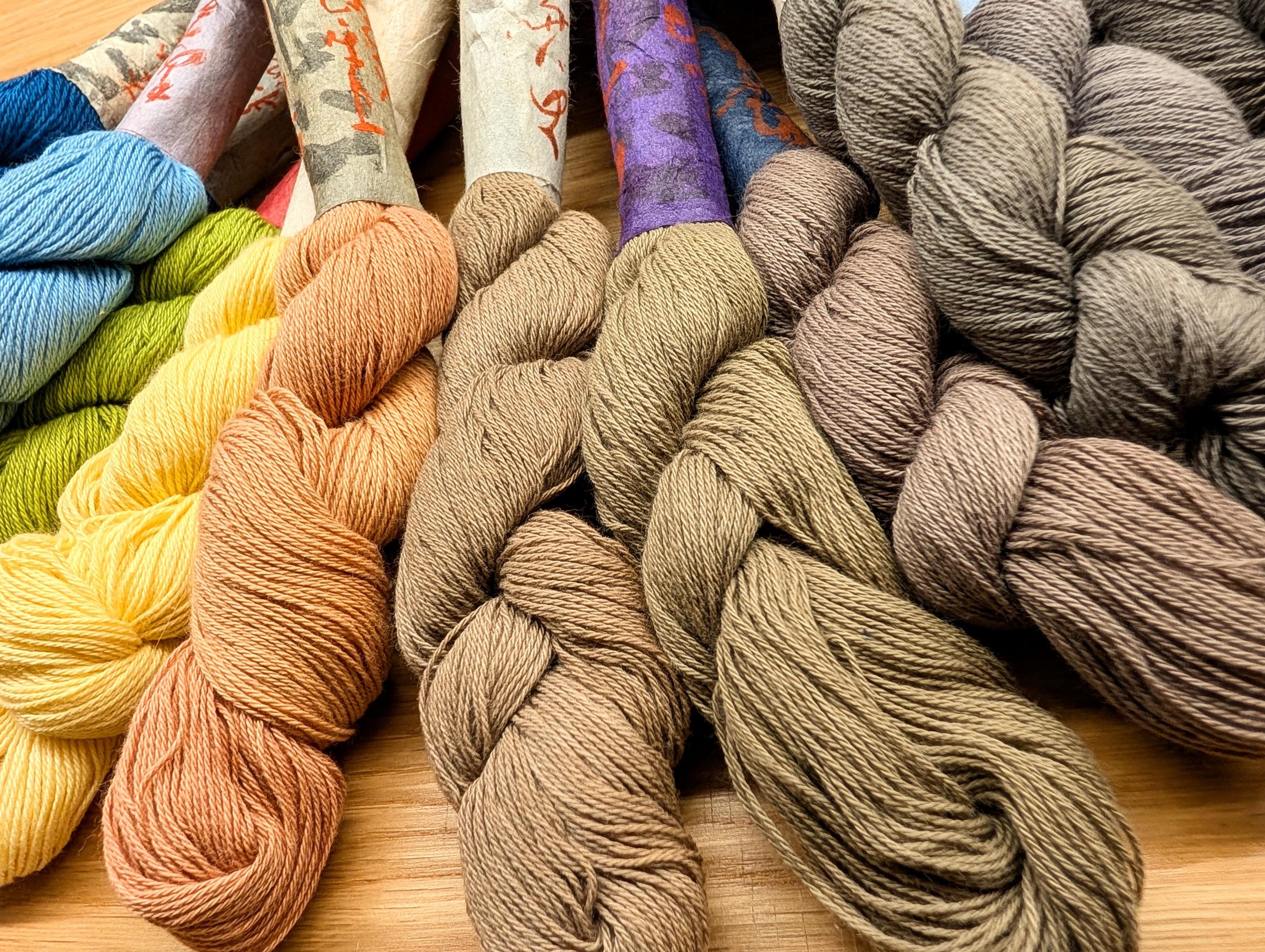 Aizenkobo Sorrell Brown Japanese sashiko cotton thread skein from Kyoto Japan 刺し子糸