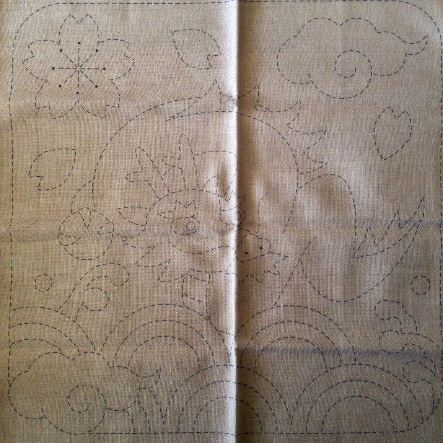 Olympus - Year of the Dragon Cotton Sashiko Sampler Cloth - White