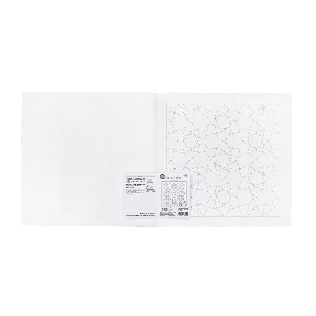 Olympus - Nagomi Collection "Onoe-Gasane" Cotton Sashiko Sampler Cloth - White
