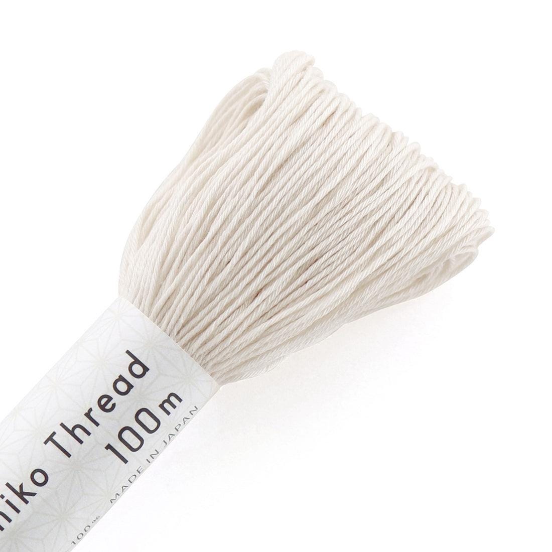 Olympus - Cotton Sashiko Thread 100m Skein - Color #131 Ivory White