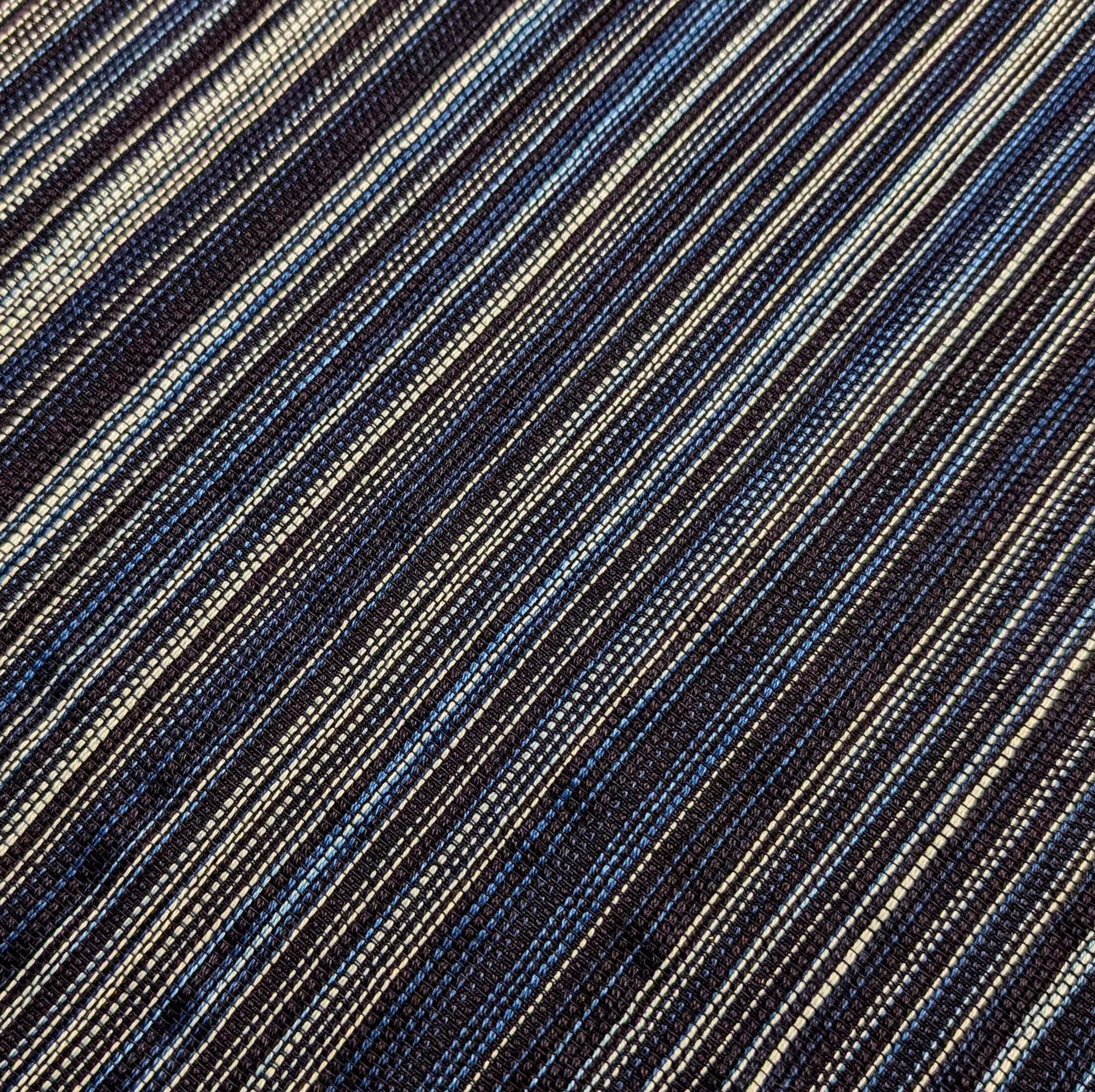 Woven Stripe Indigo Japanese 100% cotton fabric Kasuri Sashi 2 A