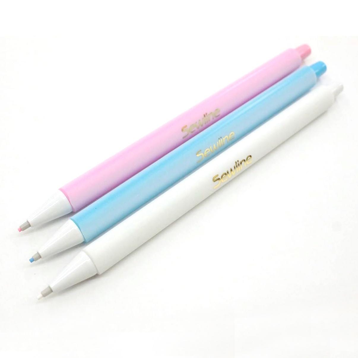 Sewline Tailor's Click Pencil 1.3mm blue, pink & white set washable for fabrics