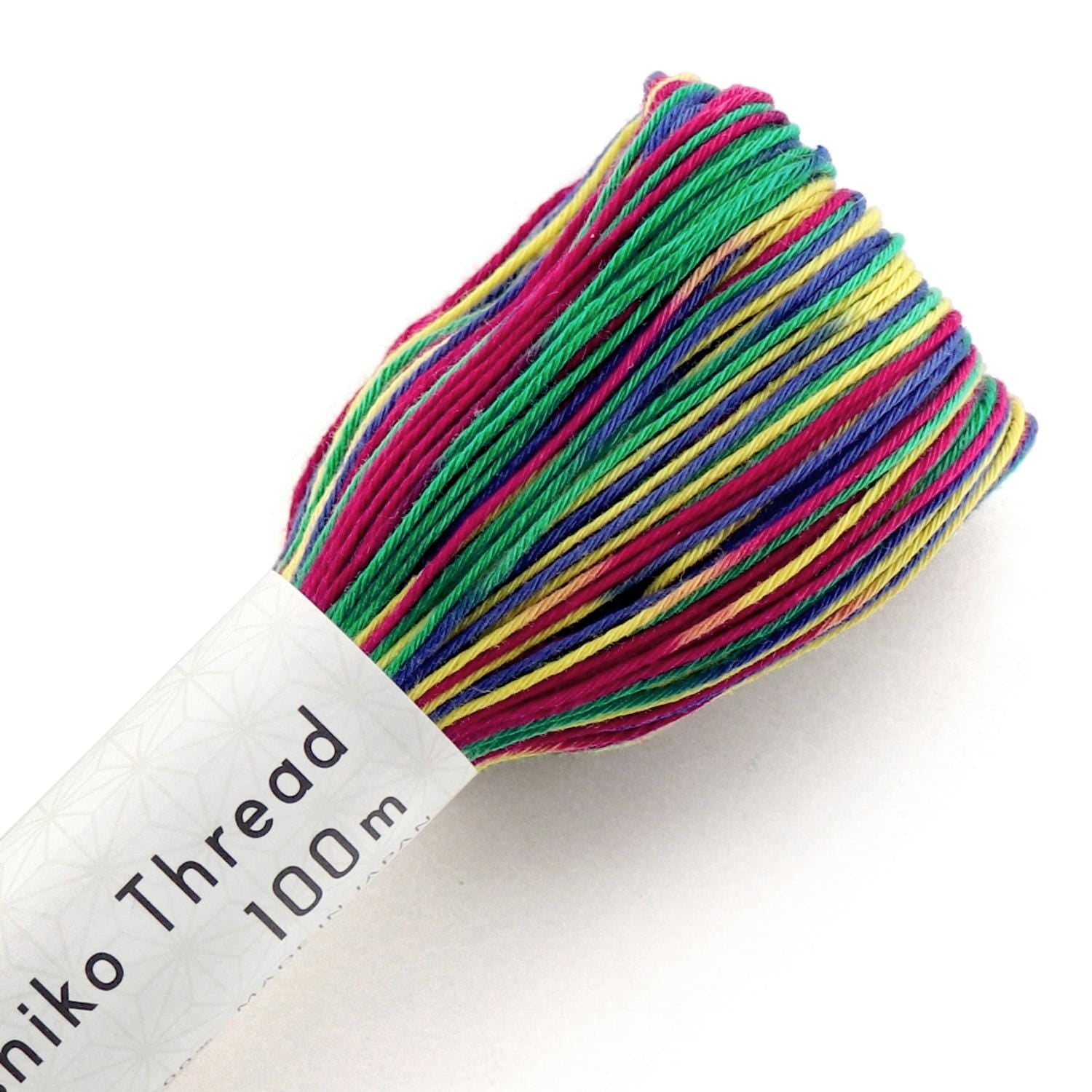 Olympus - Cotton Sashiko Thread 100m Skein - Variegated #173 Rainbow