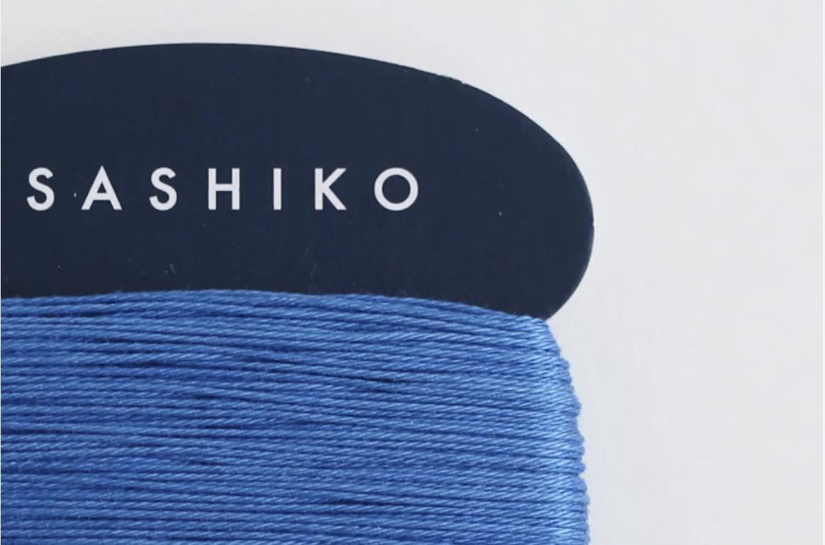 Daruma #225 LAPIS LAZULI Japanese Cotton SASHIKO thread 40 meter card 20/4 瑠璃 bright blue