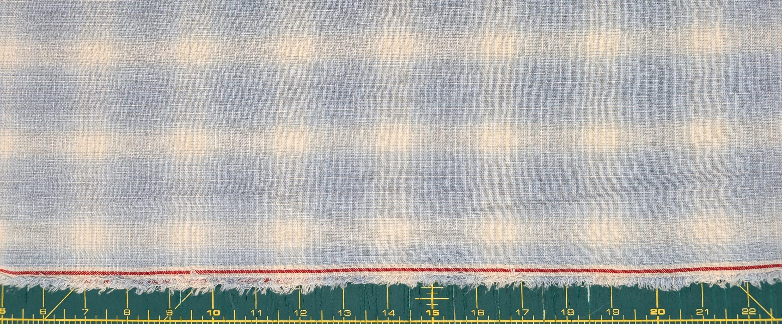 NEW Japanese yarn dyed ombre plaid cotton fabric SY10630S D light blue