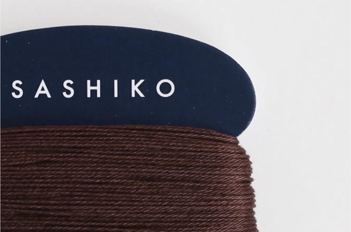 Daruma #218 DARK BROWN Japanese Cotton SASHIKO thread 40 meter card 20/4 こげ茶 dark brown