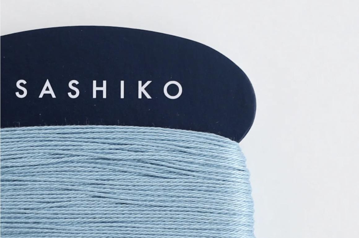 Daruma #226 WATER BLUE Japanese Cotton SASHIKO thread 40 meter card 20/4 水色 water color blue
