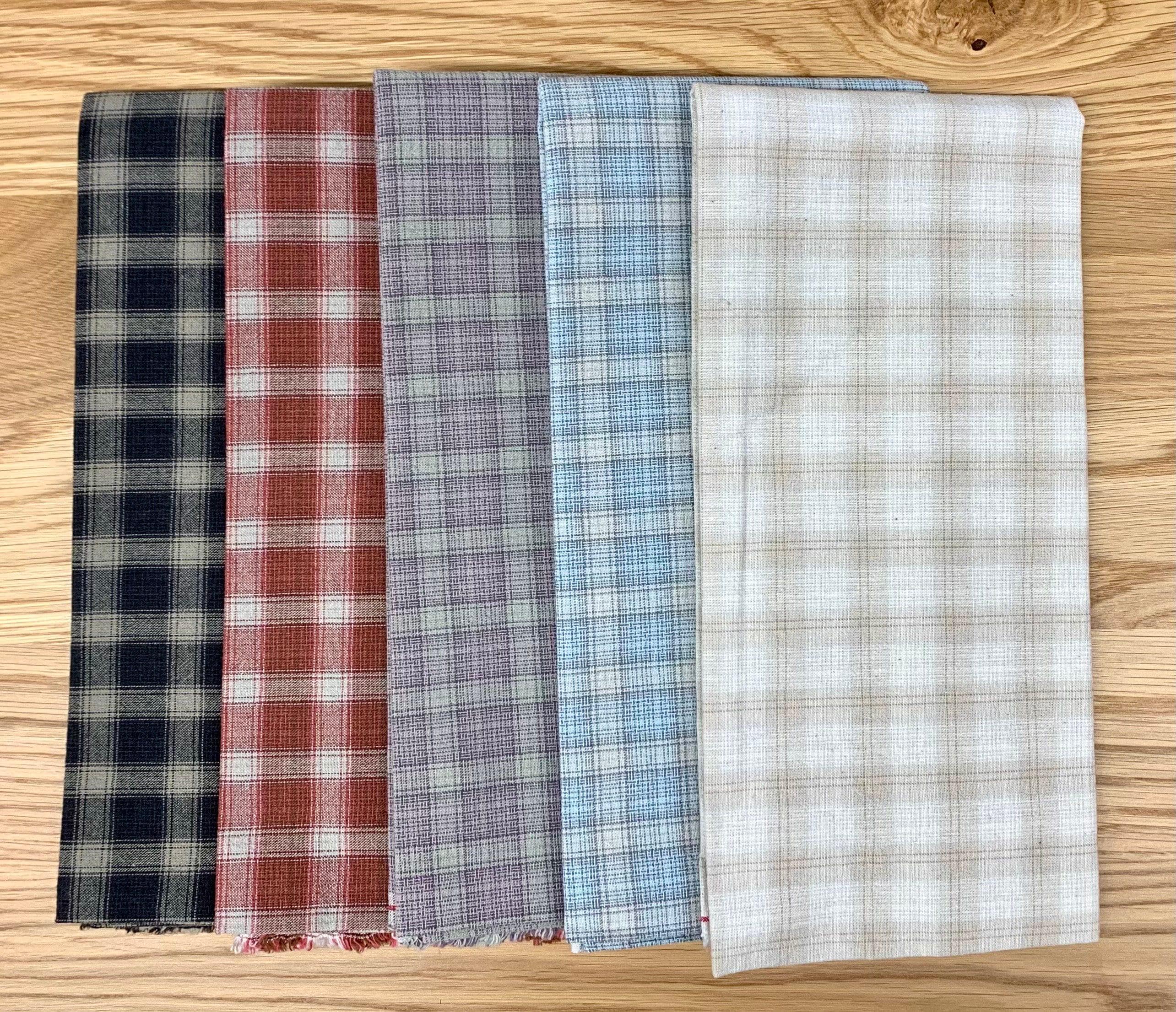 Cosmo - PRE-CUT Half Meter Small Plaid Yarn Dyed Cotton Taupe - Mixed Colors