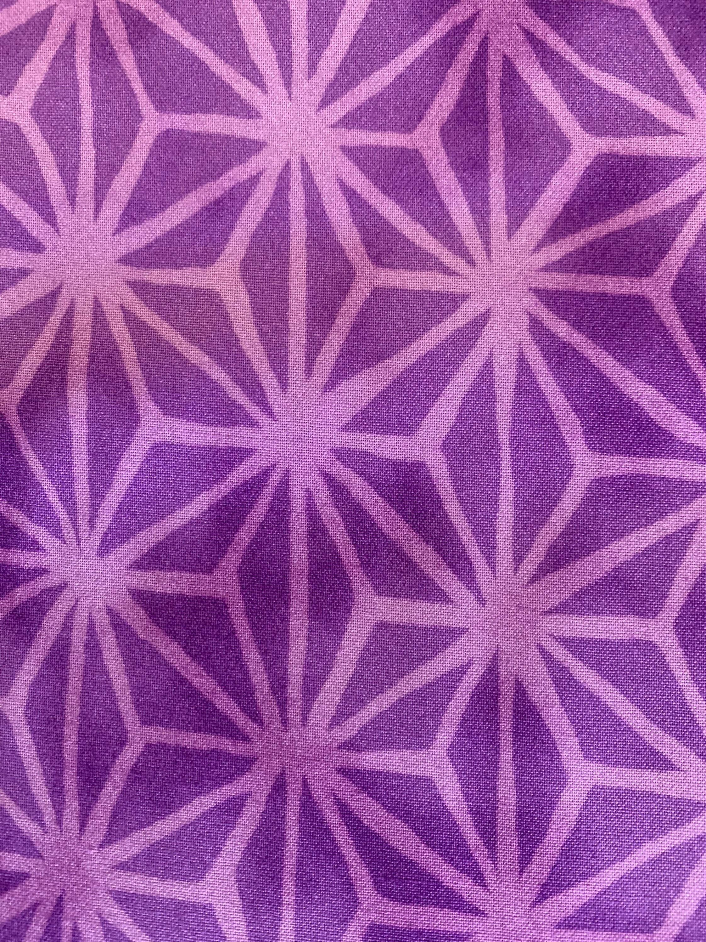 Hishiei - Asanoha Star Cotton - Purple