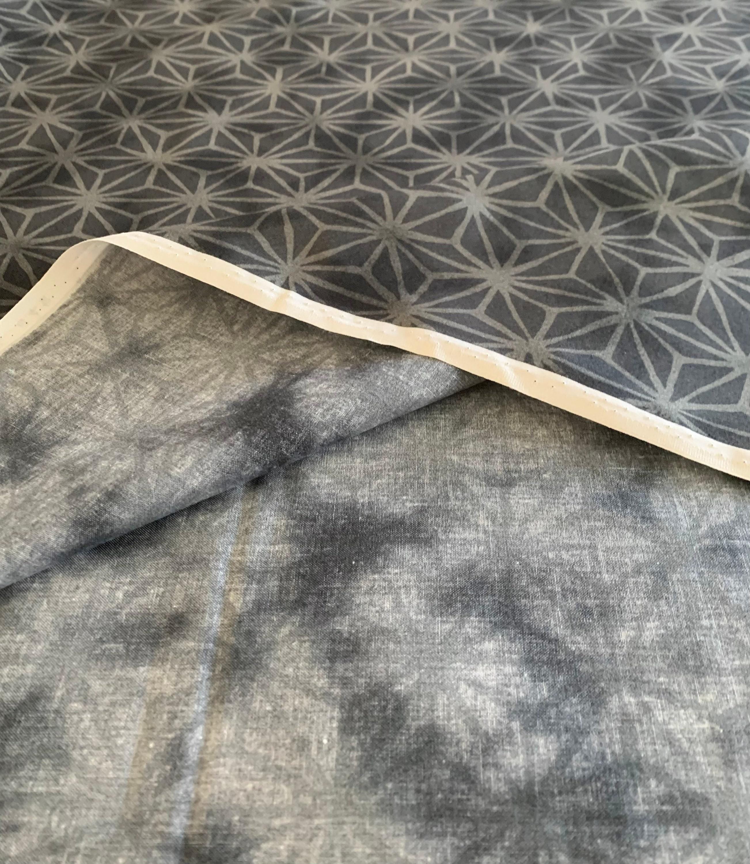 Asanoha star Hishiei Japanese cotton fabric H-7040-5G gray